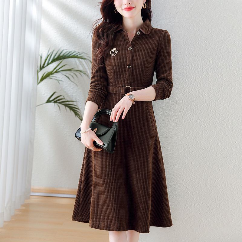 Váy thu đông,đầm thu đông SM34 mẫu mới dáng dài vừa vặn nhẹ nhàng váy nữ phong cách trưởng thành