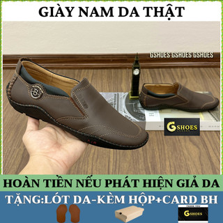 Giày da nam cao cấp da thật mềm mại đế cao su êm chân khâu chỉ bền bỉ GM105