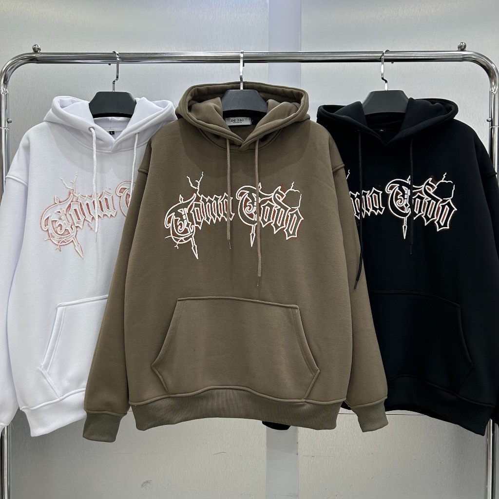 Áo Hoodie in hình Thánh Giá Sấm Sét form rộng - Thời trang nam nữ Unisex Streetwear Hàn Quốc