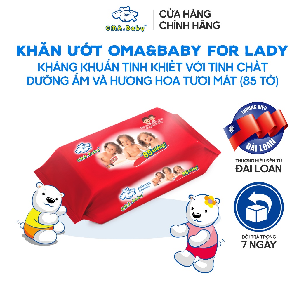 Khăn Ướt Oma&Baby (85 Tờ)