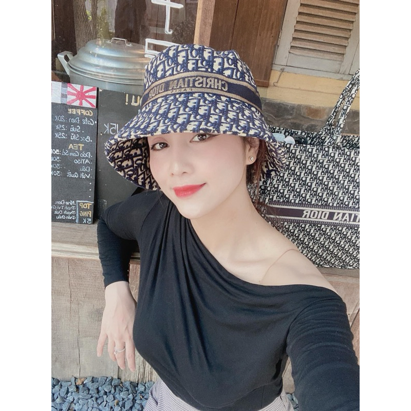 Hàng Loại 1 | Mũ Bucket D.I.O.R, Nón Bucket Vành Tròn Cụp Chất Dạ Thêu Cao Cấp Hàng Quảng Châu Form Nam Nữ