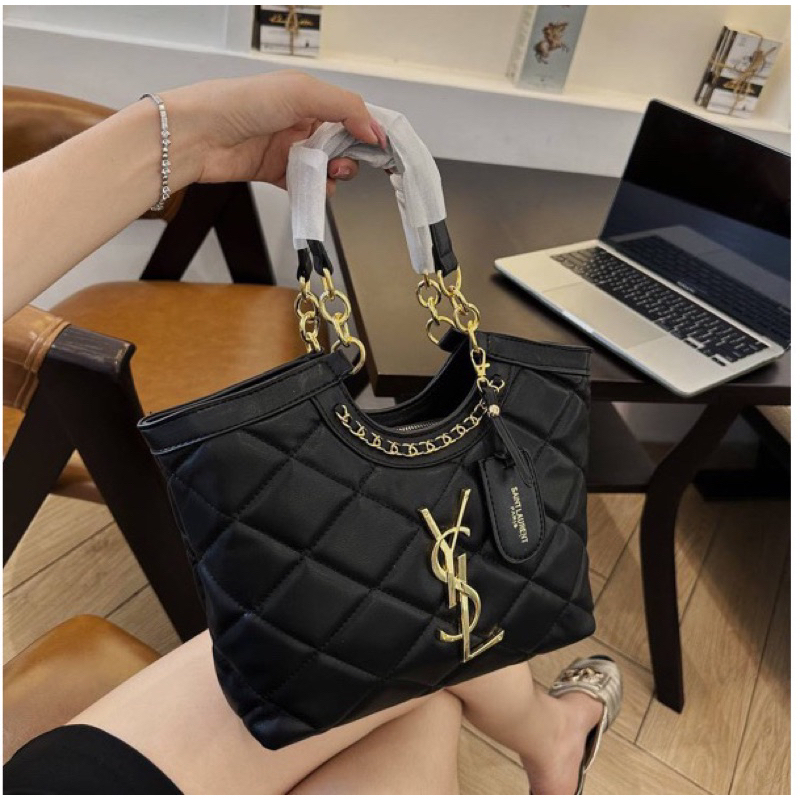 Túi xách nữ đeo vai cầm tay công sở tang vàng size 28 da mềm mịn căng bóng