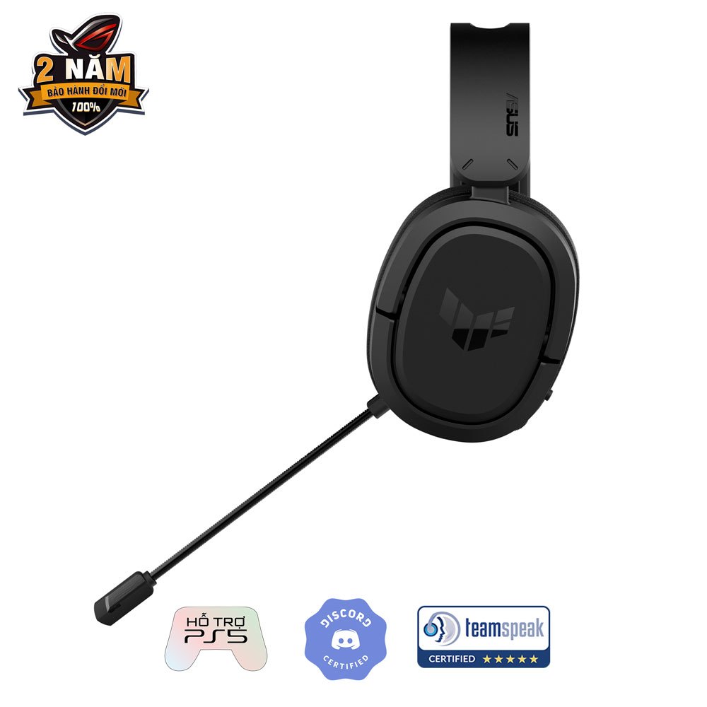 Tai nghe gaming ASUS TUF GAMING H1 Wireless 2.4GHz, âm thanh vòm 7.1