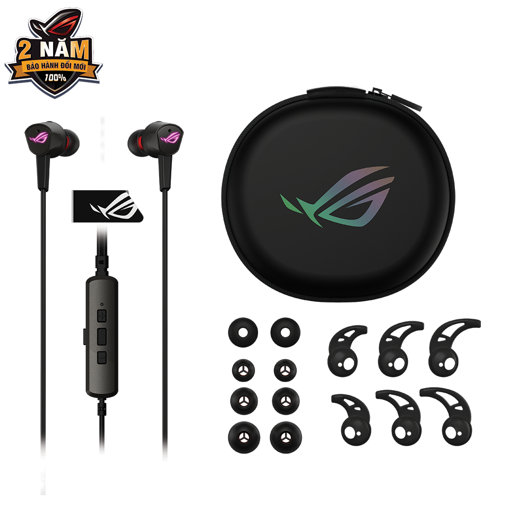 Tai nghe gaming in-ear ASUS ROG CETRA II cổng USB-C, công nghệ khử ồn chủ động ANC, đèn RGB