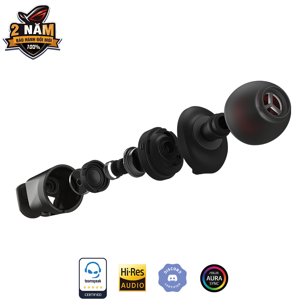 Tai nghe gaming in-ear ASUS ROG CETRA II cổng USB-C, công nghệ khử ồn chủ động ANC, đèn RGB