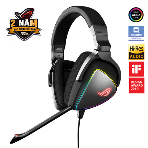 Tai nghe gaming ASUS ROG DELTA, cổng USB-C, Hi-Res ESS ES9218 Quad-DAC, Aura Sync