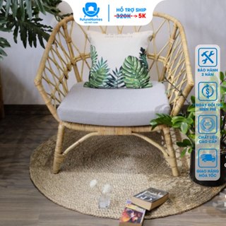 Ghế bành hoa sen mây tự nhiên cao cấp thư giãn đọc sách phòng ngủ, decor ban công, trang trí phòng khách / FutureHomes