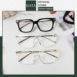 Kính Mắt Gọng Cận Form Vuông Gọng Kim Loại Kiểu Dáng Thời Trang Phong Cách