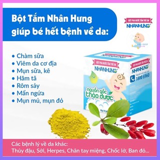 Bột tắm trẻ em Nhân Hưng Hộp 30 gói