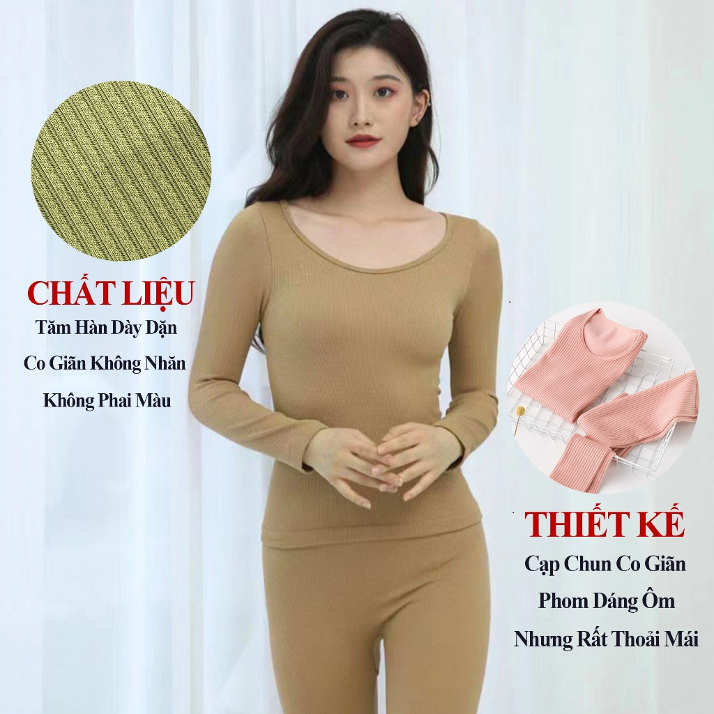 Set Bộ Đồ Ngủ Thu Đông MADELA Dày Dặn Chất Thun Tăm Mềm Mịn Thoải Mái