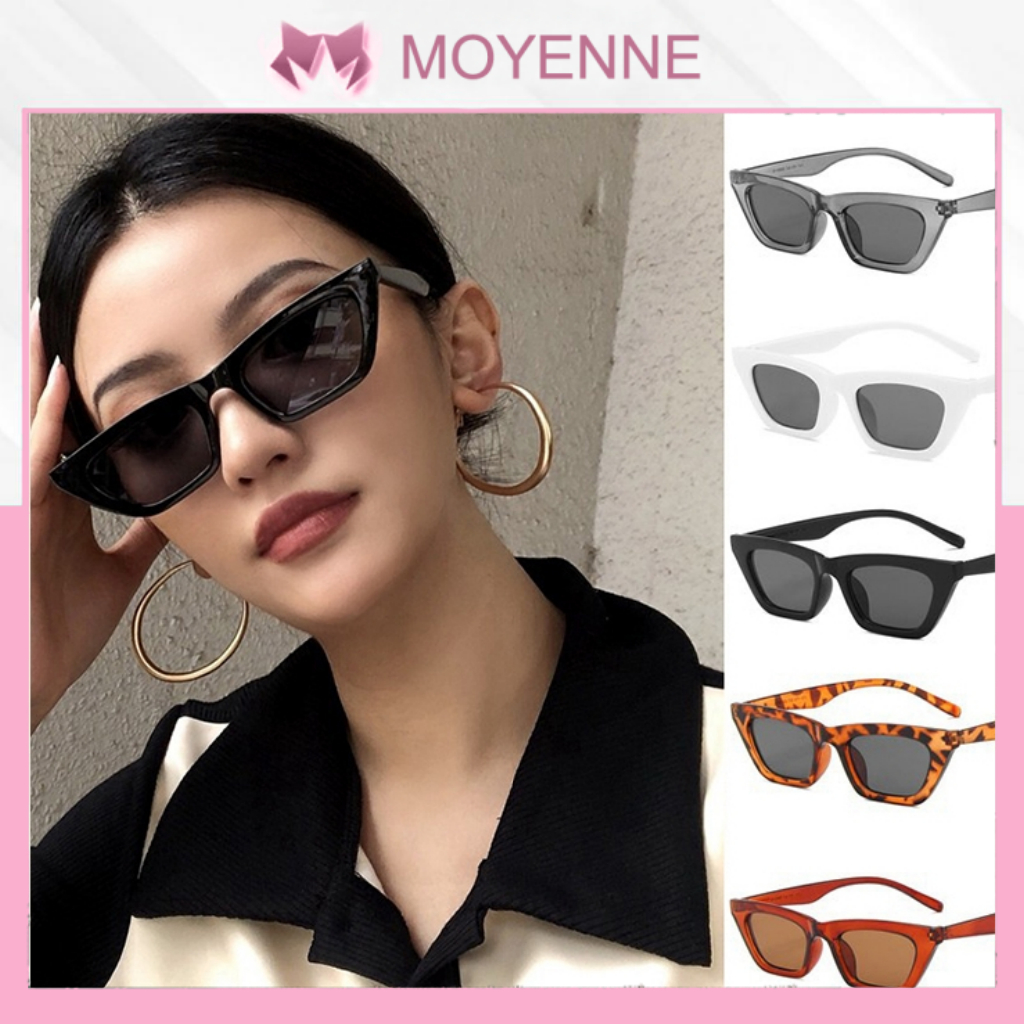 （Hàng Hà Nội giao ngay）Kiểu kính râm của Jenny's Women Kiểu retro Khung nhỏ Kiểu thời trang Kính