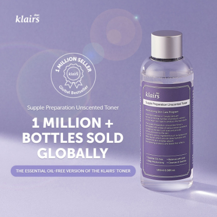 Toner Klairs 180ML không mùi dưỡng ẩm và làm mềm da chính hãng