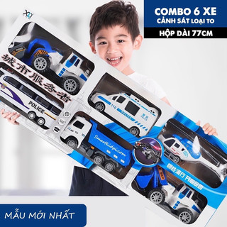 (Hộp lớn) Đồ Chơi 6 Xe Oto Dành Cho Các Bé - Loại Cao Cấp. Xe cứu hộ, Xe cảnh sát, Xe cứu hoả...