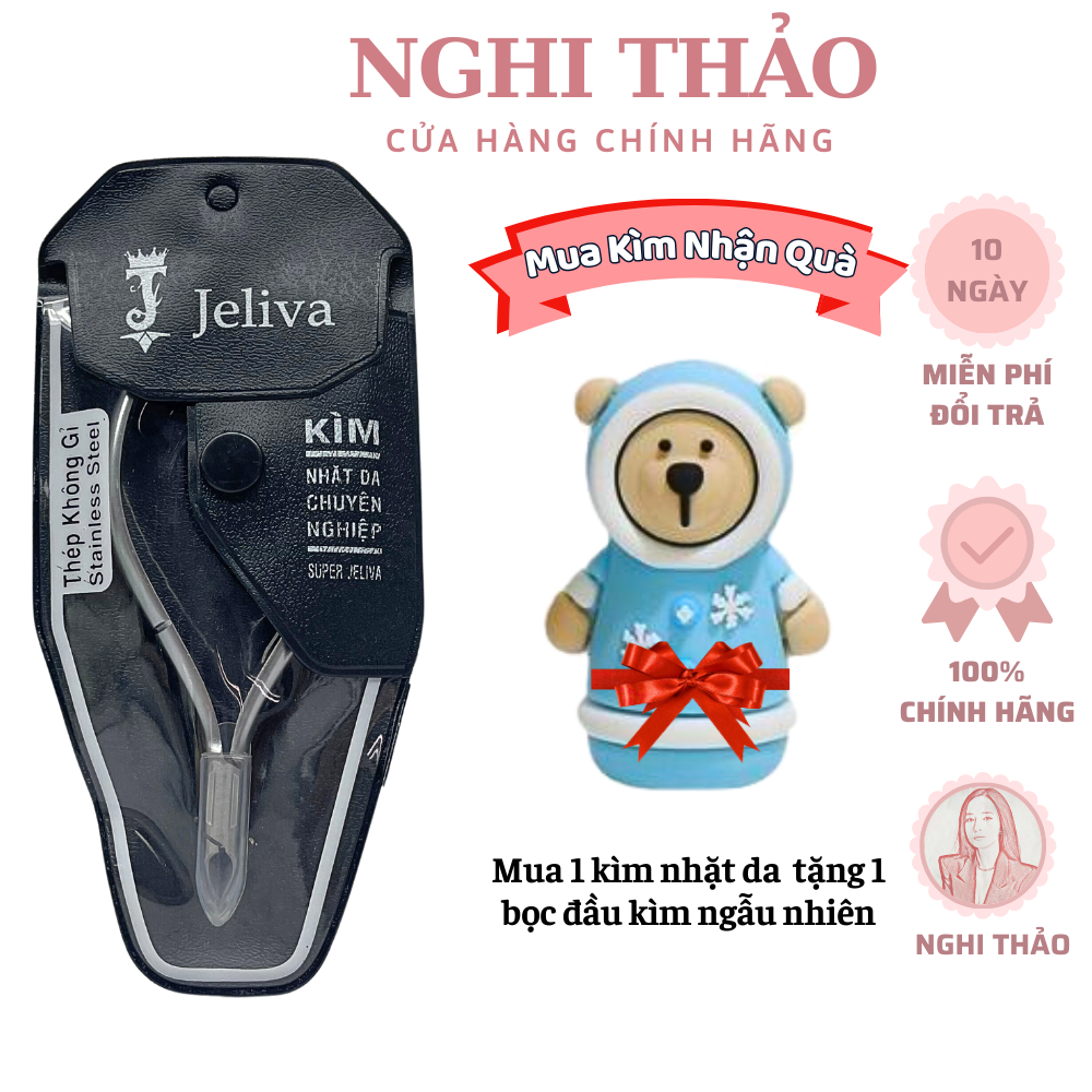 Kìm nhặt da bán nguyệt super JELIVA thép cao cấp không gỉ siêu bền