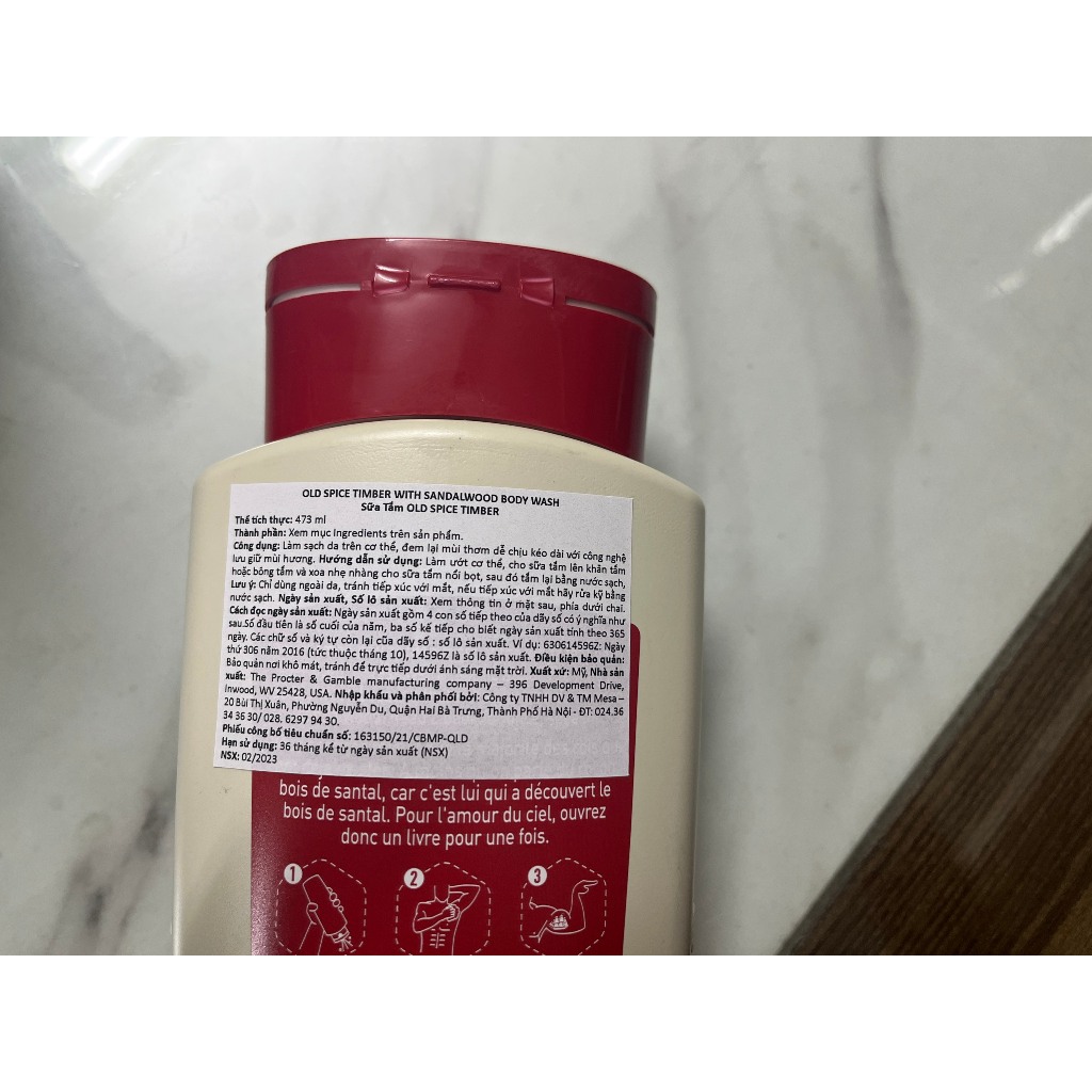 Sữa tắm Old Spice Timber With Sandalwood - 473ml - Mùi gỗ đàn hương - Chính hãng USA