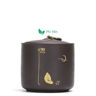 Hũ, Bình Đựng Trà Bằng Gốm Tử Sa 430ml (Cỡ Lớn, Nắp Rất Khít)