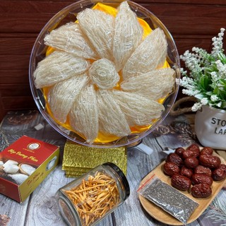 Hộp 100g Yến Sào Tinh Chế Tiêu chuẩn Khánh Hòa Tặng kèm 1 Hũ Đông trùng hạ thảo, táo đỏ + đường phèn + hạt chia
