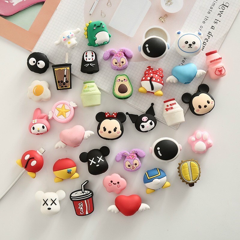 Phụ Kiện Bảo Vệ Đầu Dây Sạc Hình Dễ Thương, Chống Đứt Gãy Dây Sạc