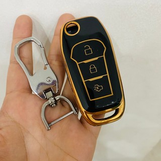 Ốp Chìa Khóa Cho Xe Ford Ranger XLT, Witrack mẫu silicon tráng gương