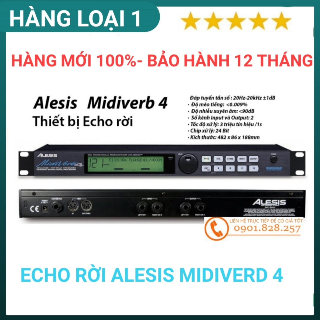 Effect rời alesis midiverb 4 xử lý hiệu ứng hoàn hảo hàng loại 1- alesis midiverb4