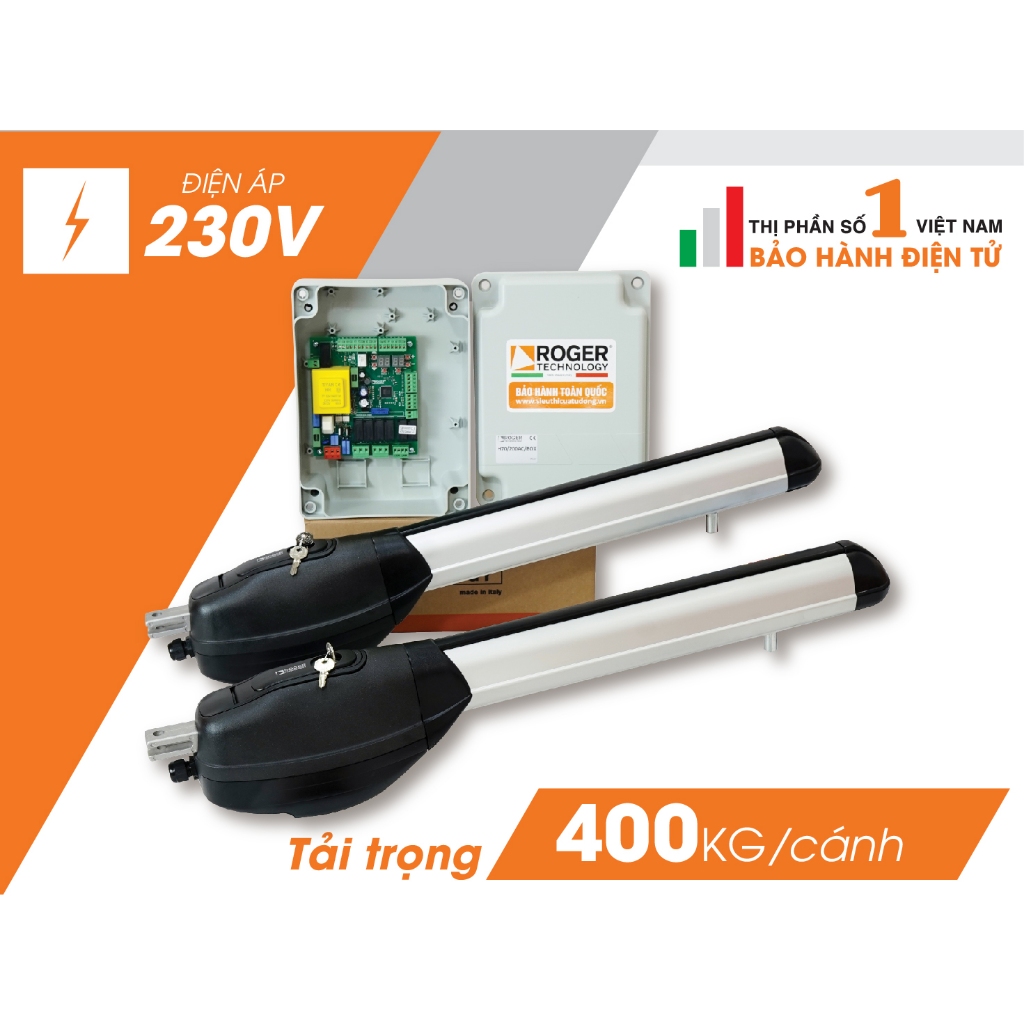 Motor cánh tay đòn cổng tự động Roger R20-310 Italia