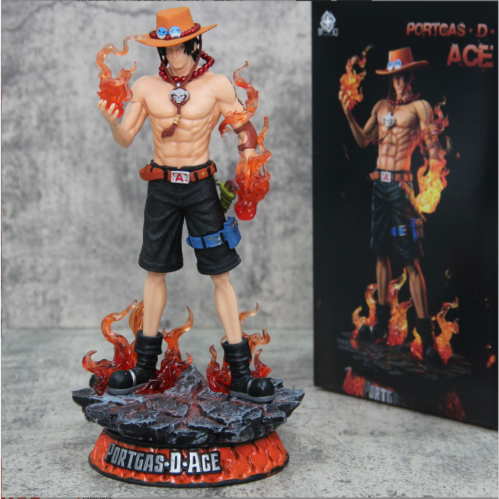 Mô hình Ace chiến đấu ,Ace hỏa quyền trong onpiece 23cm Ongchumohinh -MH580