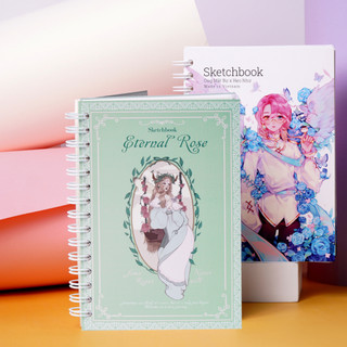 Sổ vẽ phác thảo 190gsm không kỵ tẩy ong mặt bự, sổ vẽ sketchbook chuyên dụng kèm tranh line art