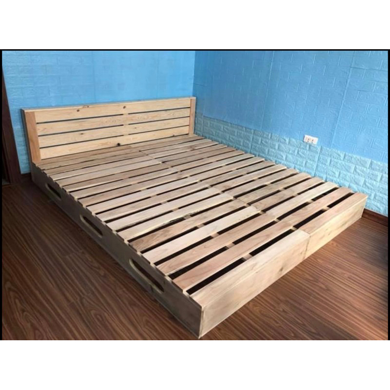 GIƯỜNG PALLET GỖ XOAN CAO 20 CM ĐẸP RẺ