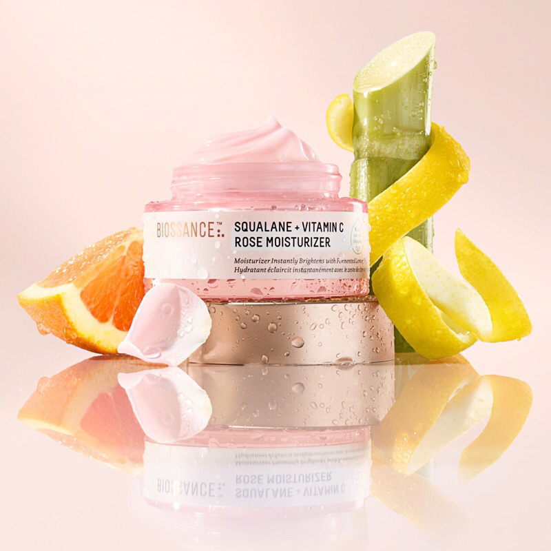 Kem dưỡng sáng da Biossance SQUALANE + VITAMIN C ROSE MOISTURIZER