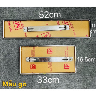 Bộ Khung Biển Số Ô tô Kích thước Mới Inox