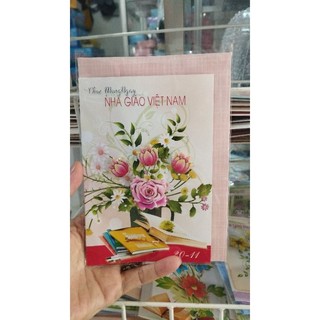 Thiệp 20.11 hoa nổi .