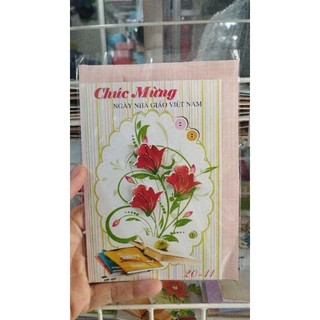 Thiệp 20.11 hoa nổi .
