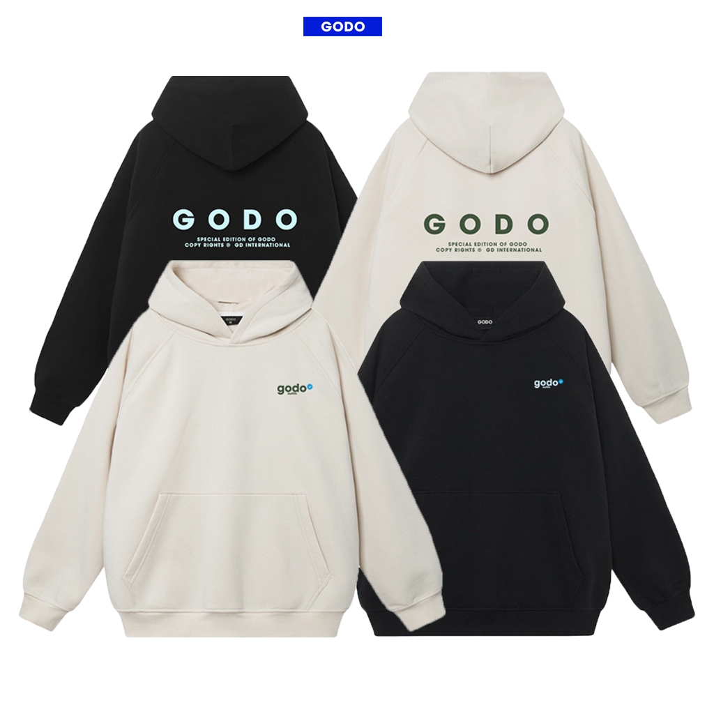 Áo hoodie Nam Nữ Local Brand GODO Nỉ Cotton Premium Logo Verify HD01