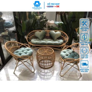 Bộ Bàn Ghế Ban Công Sân vườn Song Mây Chất Liệu Nhựa Giả Mây Cao Cấp trang trí sân vườn ban công / FutureHomes