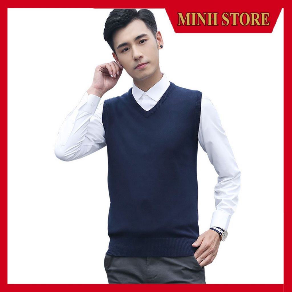 Áo Len Nam Nữ GiLe Phong Cách Trẻ Trung, Áo Len Nam Gile cộc tay Thu Đông Chất Đẹp AL07 - MINHSTORE 88