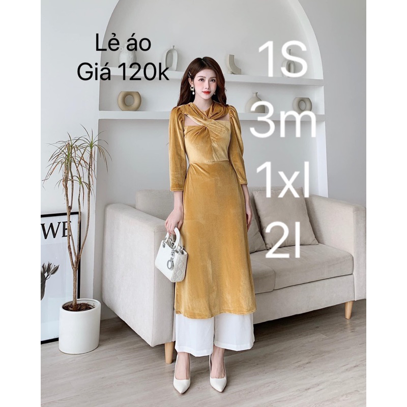 Áo Dài thiết kế cổ xoắn