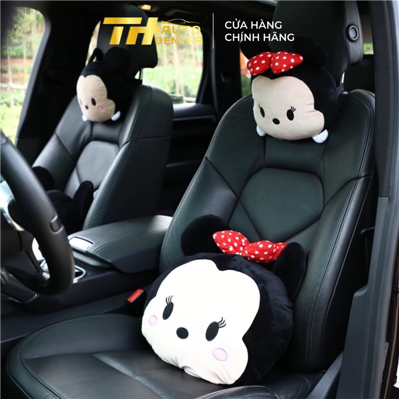 Bộ tựa đầu tựa lưng ô tô Mickey Mine giảm đau lưng khi lái xe
