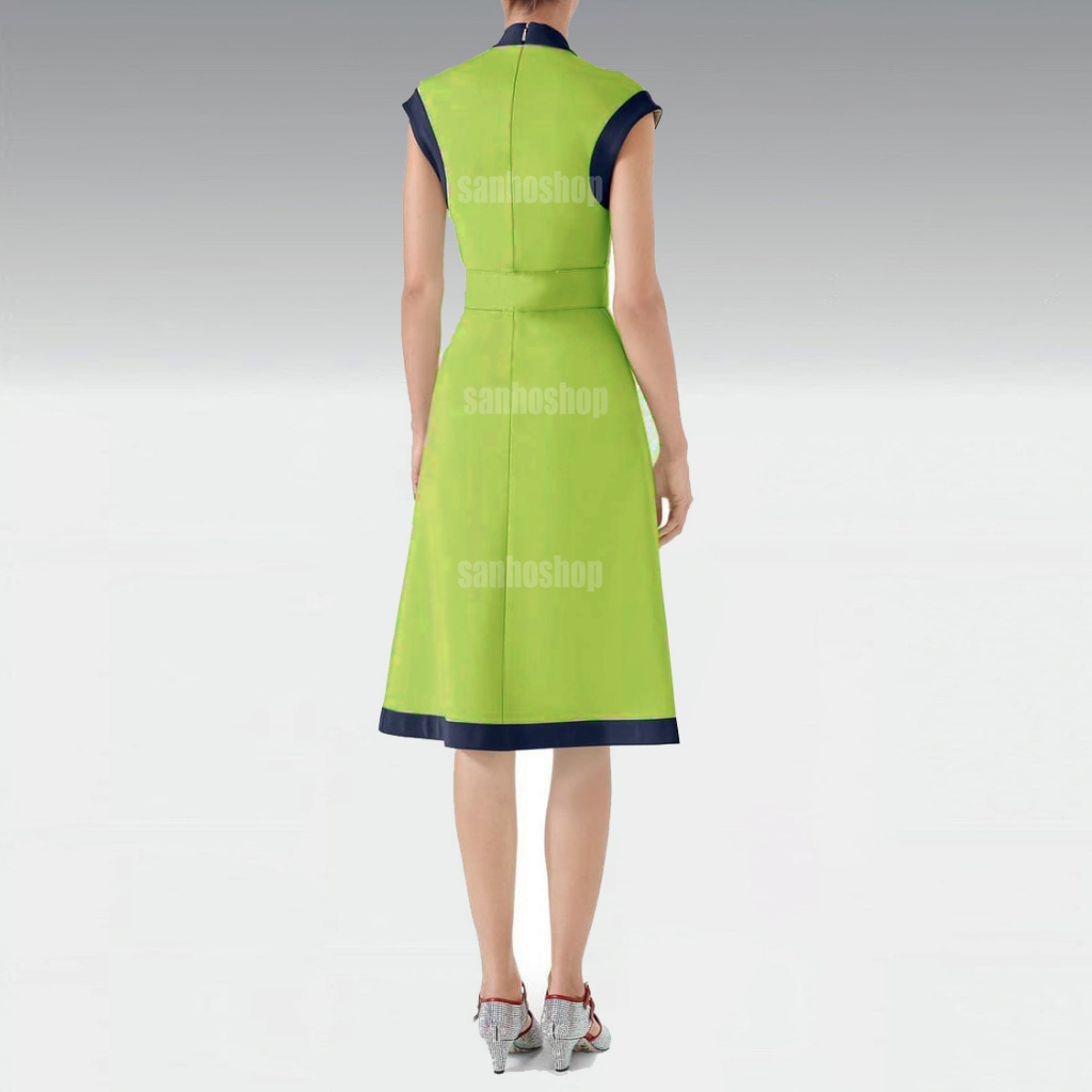 ĐẦM MIDI T0MMY C0NTRAST BELTED