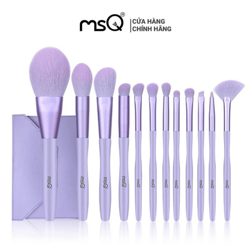 Bộ cọ trang điểm 12 cây MSQ Cute Rabbit Purple Makeup Brush Set