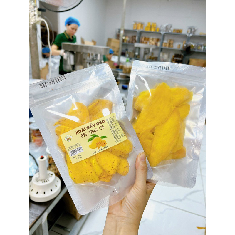 Xoài sấy dẻo muối ớt, xoài sấy dẻo thường, ăn vặt loại ngon nhà Thơ Food