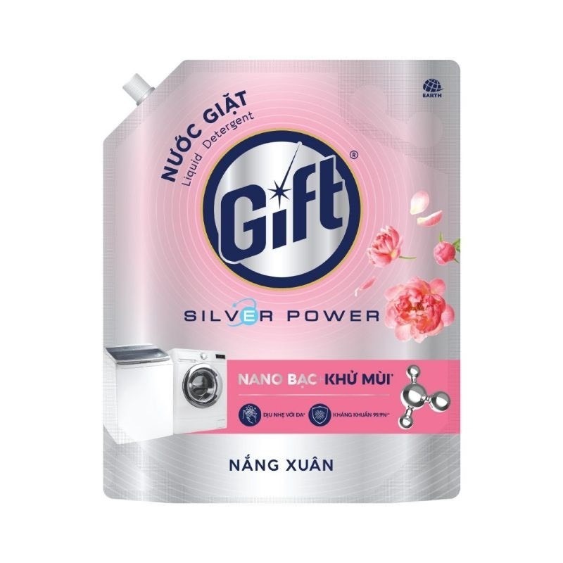Nước giặt Gift 3.6kg Công Nghệ Khử Mùi NaNo Bạc ( Hương thơm dịu nhẹ )