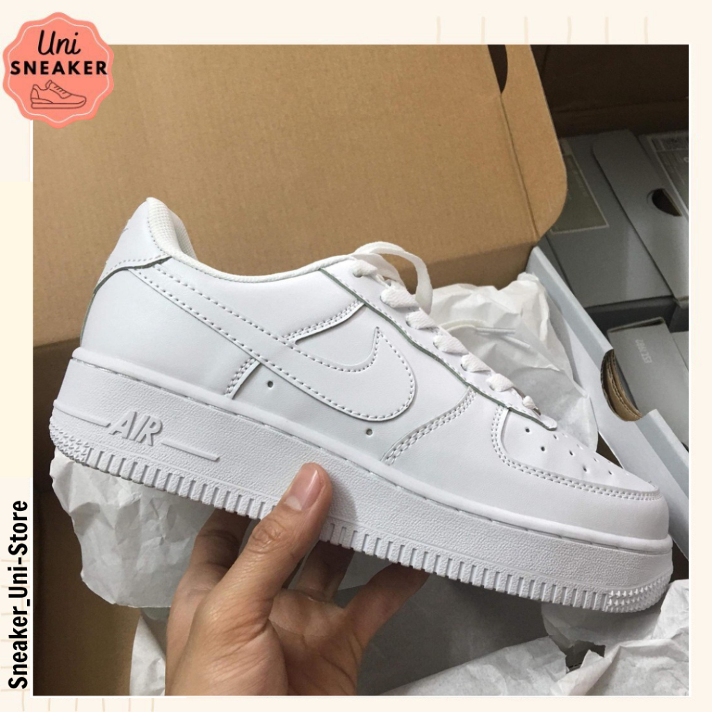 Giày_Nike Air Force 1 Nam Nữ, Giày_Nike AF1 Full Trắng Bản S.Cấp Full Bill Box