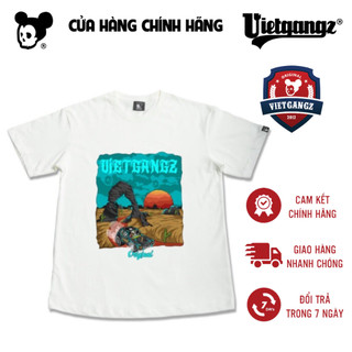 [ HOT] Áo Thun Oversize Offroad White Vietgangz Original Màu Sắc Bền Bỉ, Hình In Tỉ Mỉ