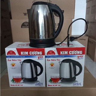 Ấm siêu tốc inox kim cương 2.0 lít - hàng chính hãng
