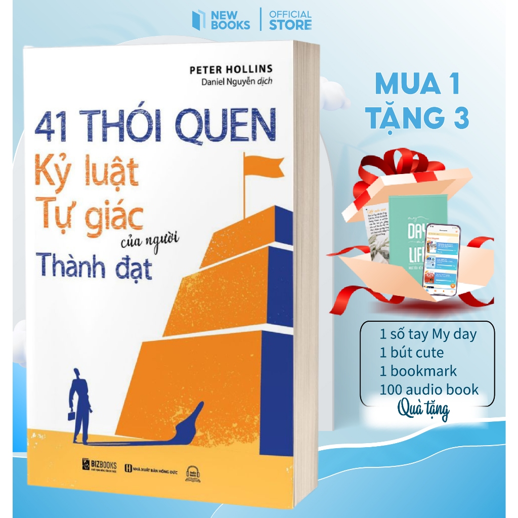 Sách 41 Thói Quen Kỷ Luật Tự Giác Của Người Thành Đạt Tiếng Anh Tác Giả Peter Hollins Newbooks