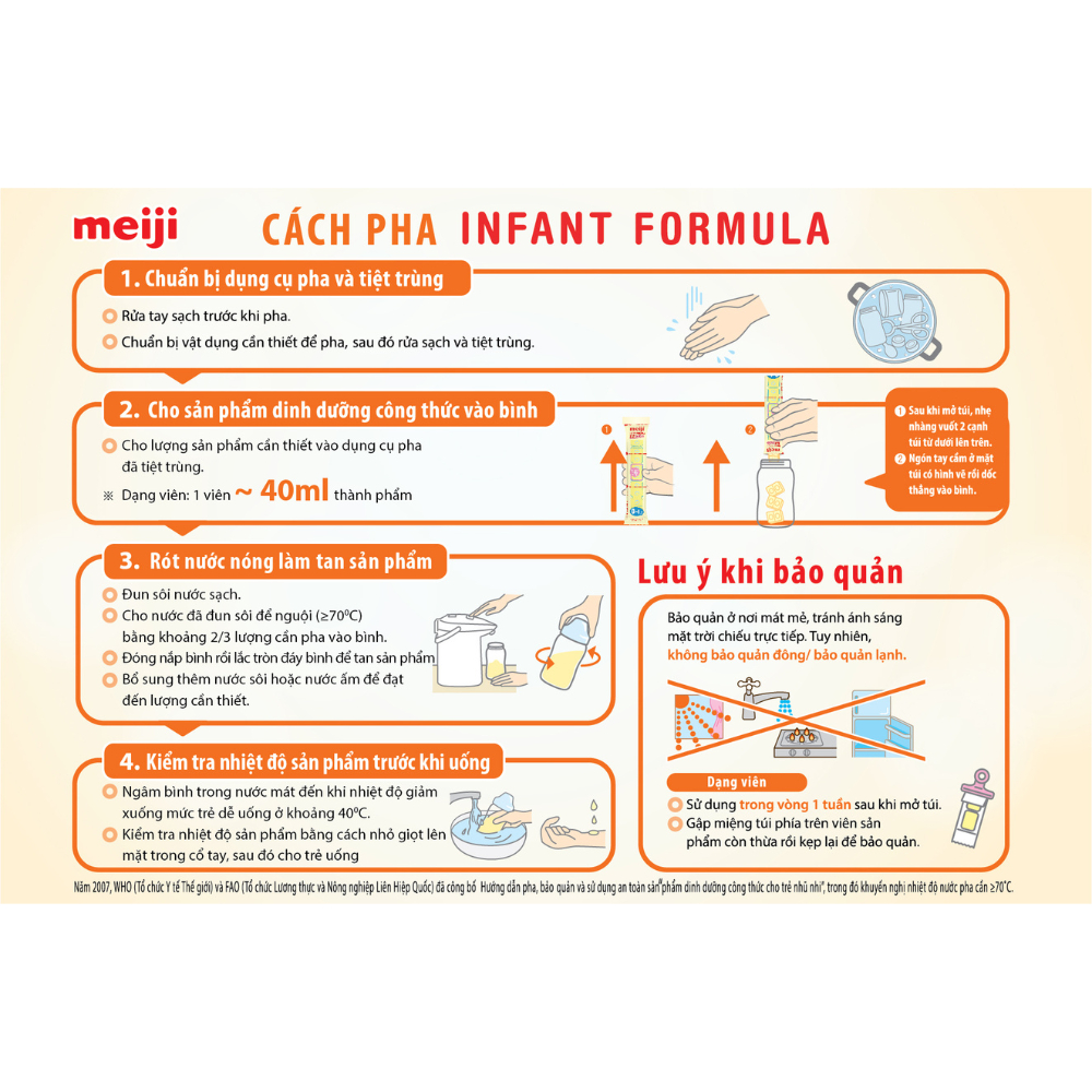 Sữa Meiji Infant Formula Nhập Khẩu Nội Địa Nhật Chính Hãng Tăng Sức Đề Kháng Hỗ Trợ Tiêu Hóa Lon 800g - Bibo Mart