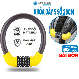 Khóa Dây 5 Số Chống Trộm 23cm cho Xe Đạp Xe Máy Chất Lượng Tốt Độ Bảo Mật Cao