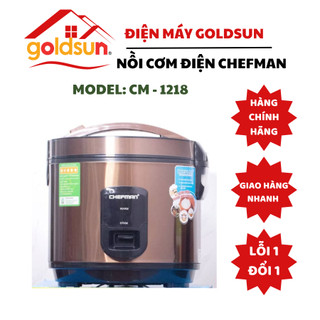 GOLDSUN Nồi cơm điện Chefman CM-1212 dung tích 1.2L công suất 500W thiết kế đa năng, dễ dàng vệ sinh bảo hành 12 tháng
