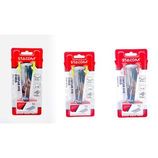 Bấm kim inox số 10 bấm được12 tờ stacom c105s tặng kèm kim bấm c310