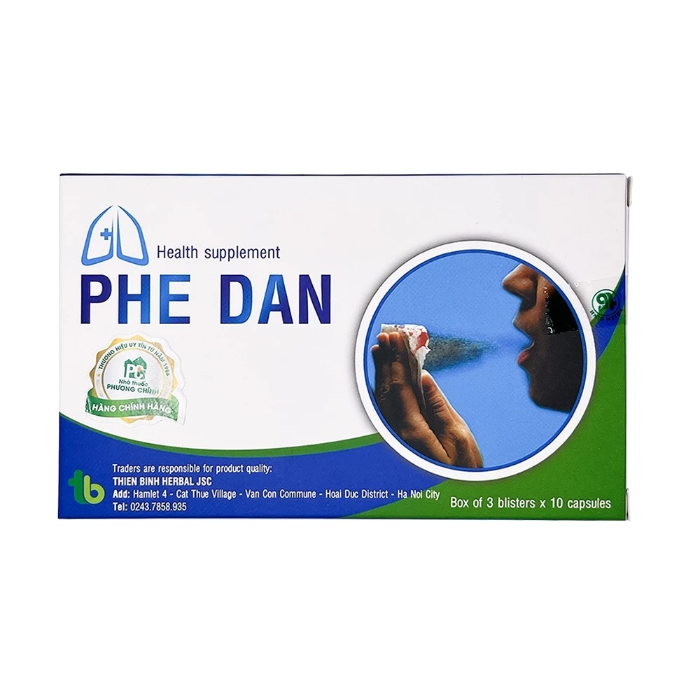 Viên Uống Bổ Phổi Phế Đan Hỗ Trợ Giảm Ho, Giảm Đờm, Đau Rát Họng (Hộp 30 Viên)